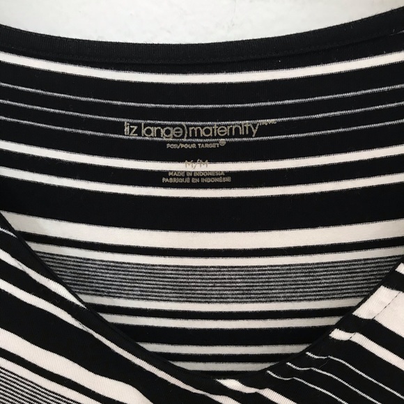 MIDI maternity dress Black and white stripes - Picture 4 of 9